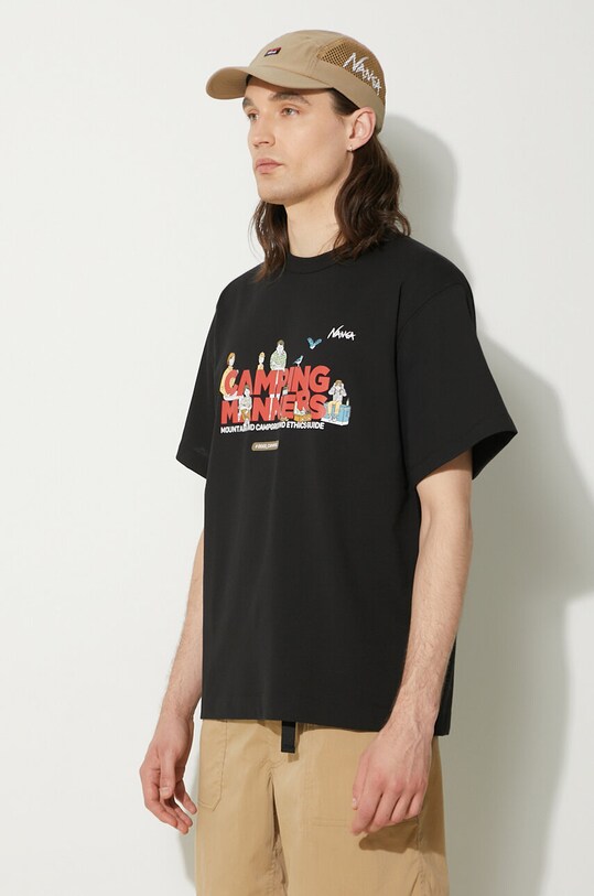 Μπλουζάκι Nanga Eco Hybrid Camping Manners Wild Animals Tee NW2411.1G800.A μαύρο