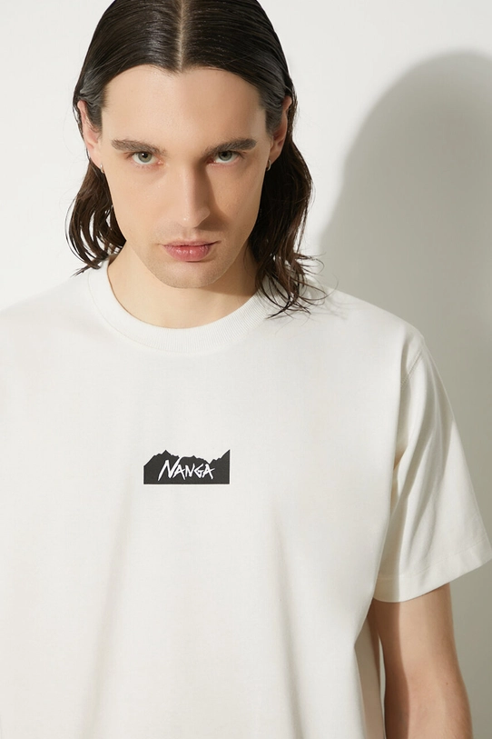 Nanga t-shirt Eco Hybrid Mt Logo Tee NW2211.1G208 bianco