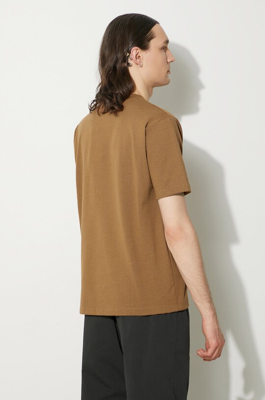 Odzież Nanga t-shirt Eco Hybrid Mt Logo Tee NW2211.1G208 brązowy