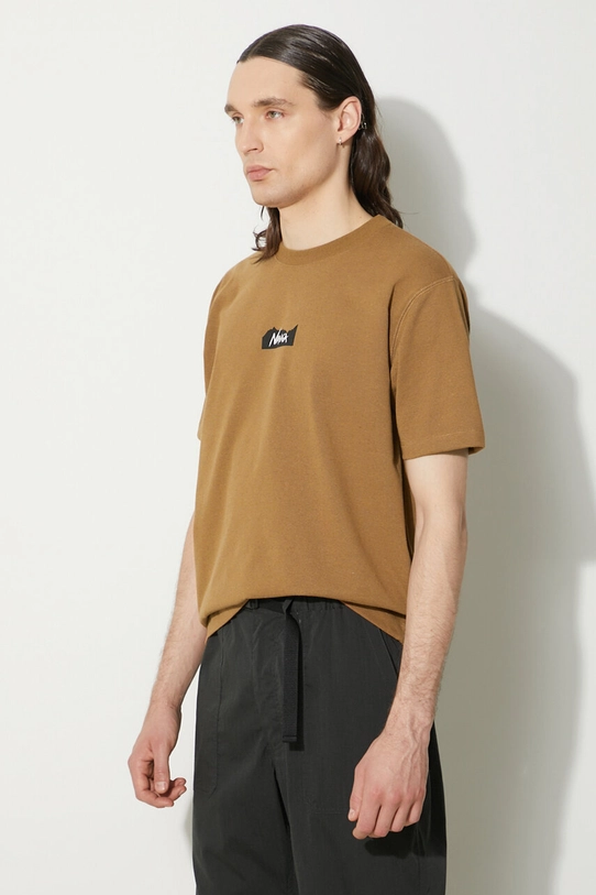 Nanga t-shirt Eco Hybrid Mt Logo Tee marrone NW2211.1G208