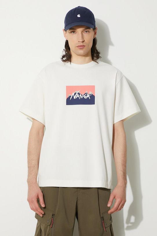 Majica kratkih rukava Nanga Nanga × Jerry Ukai Eco Hybrid Nanga Logo Tee relaxed bijela NW2411.1G805.C
