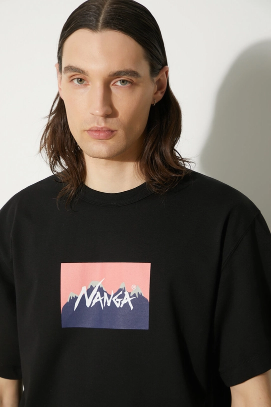 Nanga t-shirt Nanga × Jerry Ukai Eco Hybrid Nanga Logo Tee NW2411.1G805.C czarny