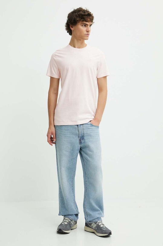Hollister Co. t-shirt bawełniany KI324.4089.600 różowy SS24