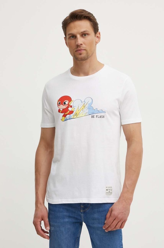 United Colors of Benetton t-shirt bawełniany biały 30964M01S