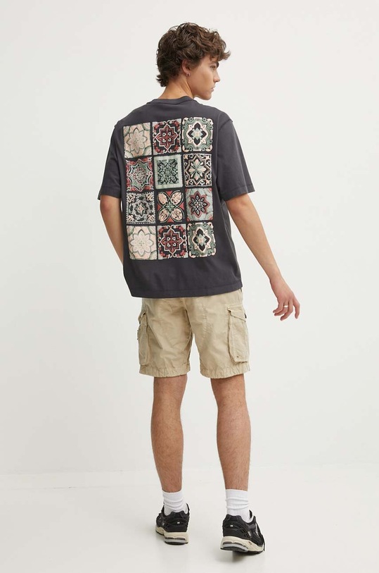 Abercrombie & Fitch t-shirt bawełniany nadruk szary KI123.4044.900