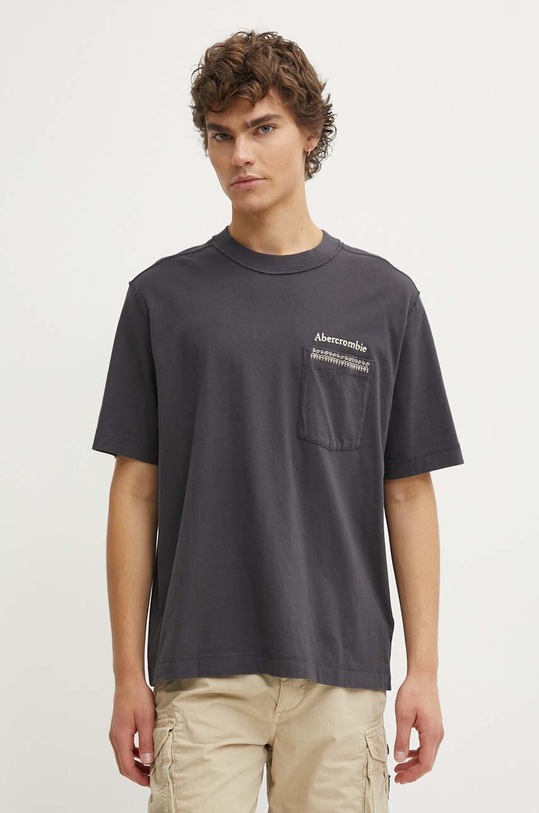 Abercrombie & Fitch t-shirt bawełniany KI123.4044.900 szary SS24