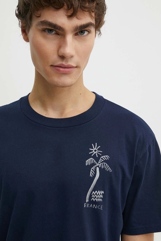 Hollister Co. t-shirt bawełniany granatowy KI323.4159.200