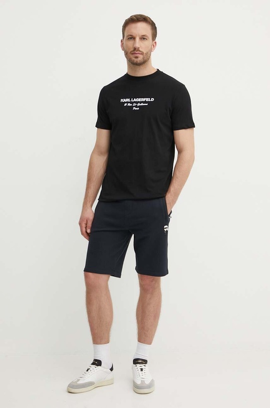 Karl Lagerfeld t-shirt bawełniany 542224.755056 czarny SS24