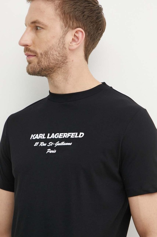 Karl Lagerfeld t-shirt bawełniany czarny 542224.755056