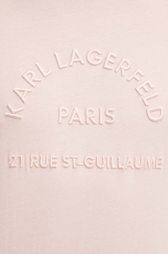 Karl Lagerfeld t-shirt bawełniany 542224.755081 różowy