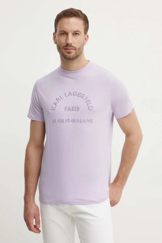 Karl Lagerfeld tricou din bumbac 542224.755081 violet SS24