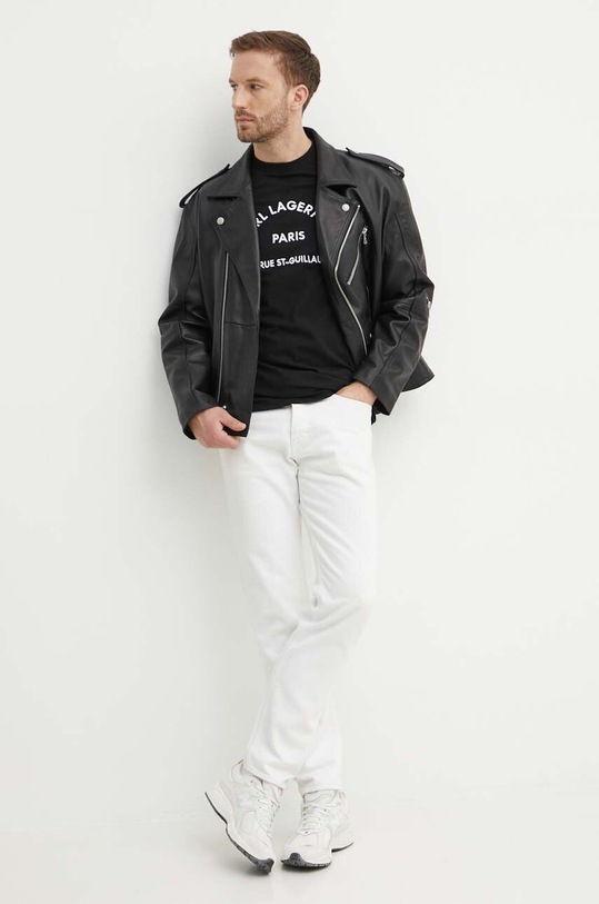 Karl Lagerfeld t-shirt bawełniany 542224.755081 czarny SS24
