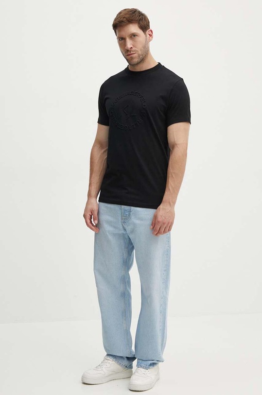 Karl Lagerfeld t-shirt bawełniany 542225.755084 czarny SS24
