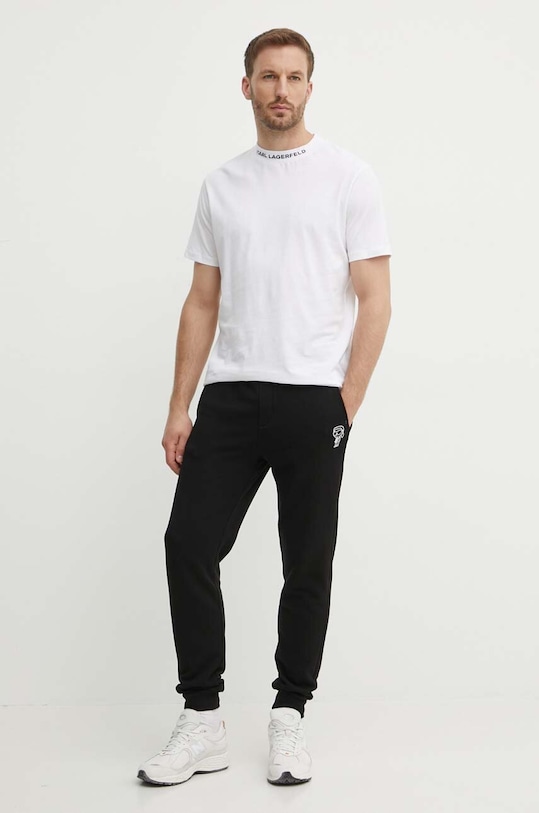 Bavlněné tričko Karl Lagerfeld 542224.755159 bílá SS24