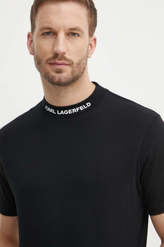 Karl Lagerfeld t-shirt bawełniany czarny 542224.755159