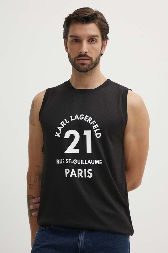 Majica kratkih rukava Karl Lagerfeld Planet friendly crna 541231.755266