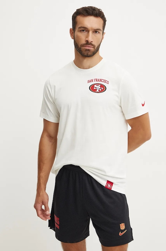Oblečení Bavlněné tričko Nike San Francisco 49ers N199.11K.73.8AB béžová