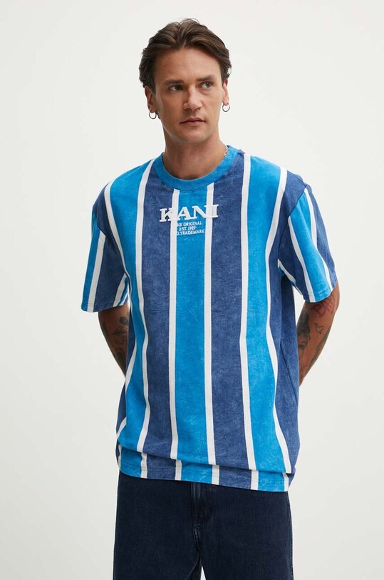 Karl Kani t-shirt bawełniany niebieski 6060242
