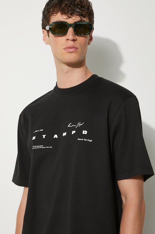 Βαμβακερό μπλουζάκι STAMPD Van Gogh Relaxed Tee SLA.M3248TE.BLK μαύρο