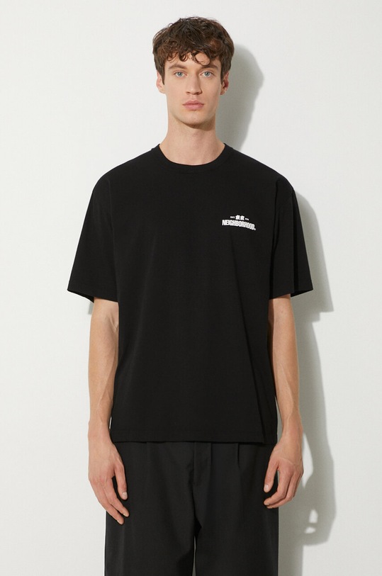 Clothing NEIGHBORHOOD cotton t-shirt NH . Tee 241PCNH.ST04 black