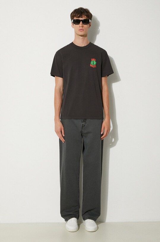 Bavlnené tričko Awake NY Crawford SP24.TS005 čierna SS24