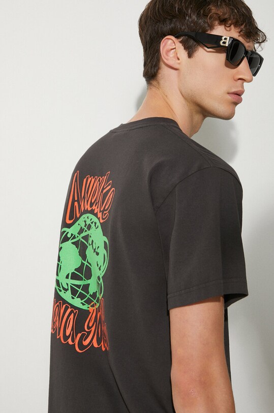 Bavlnené tričko Awake NY Crawford SP24.TS005 čierna