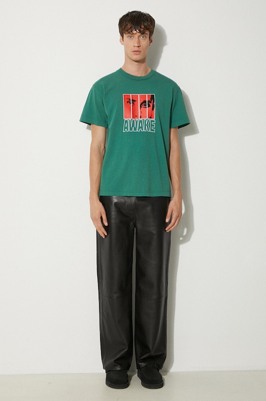 Awake NY t-shirt bawełniany Vegas T Shirt SP24.TS006 zielony SS24