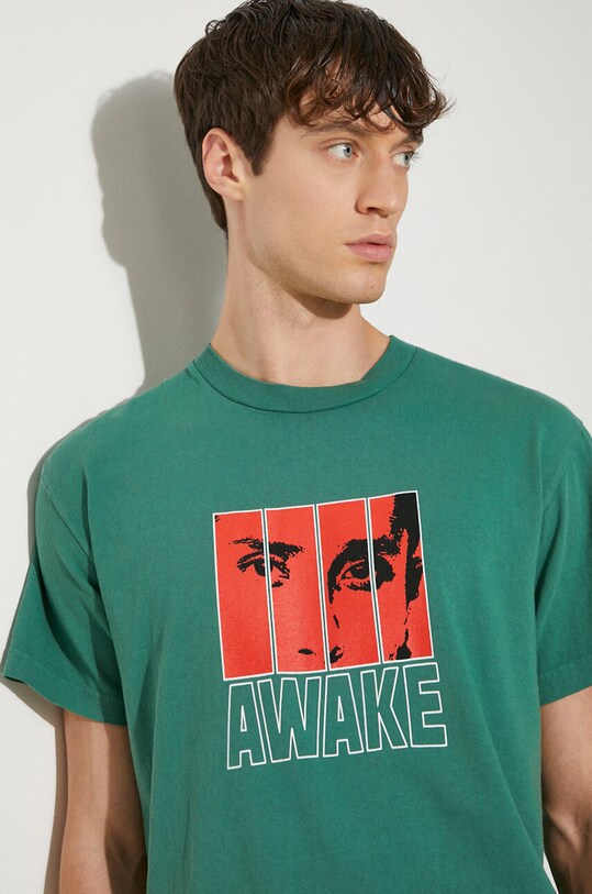 Bavlněné tričko Awake NY Vegas T Shirt SP24.TS006 zelená