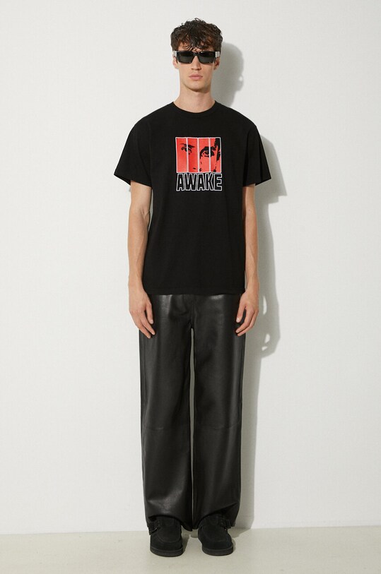 Bavlnené tričko Awake NY Vegas T Shirt SP24.TS006 čierna SS24