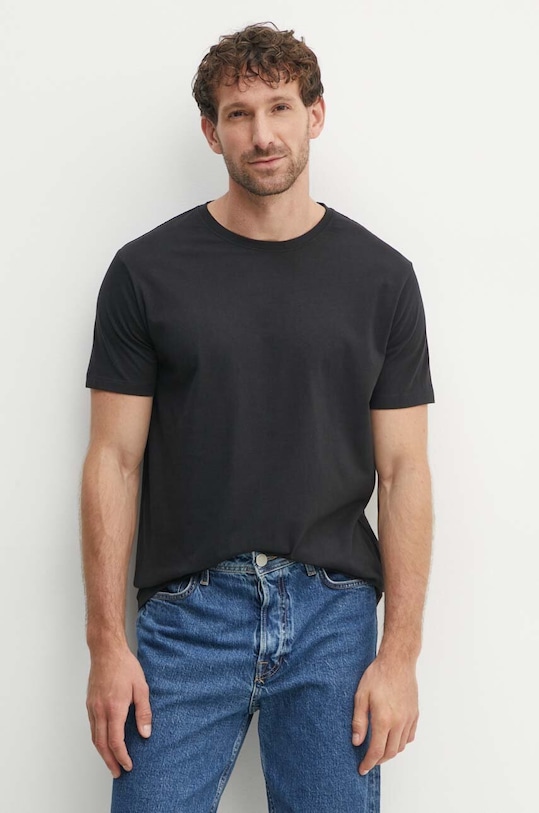 Бавовняна футболка Lindbergh 4 шт бавовна чорний 30.400000.4PK.BLACK