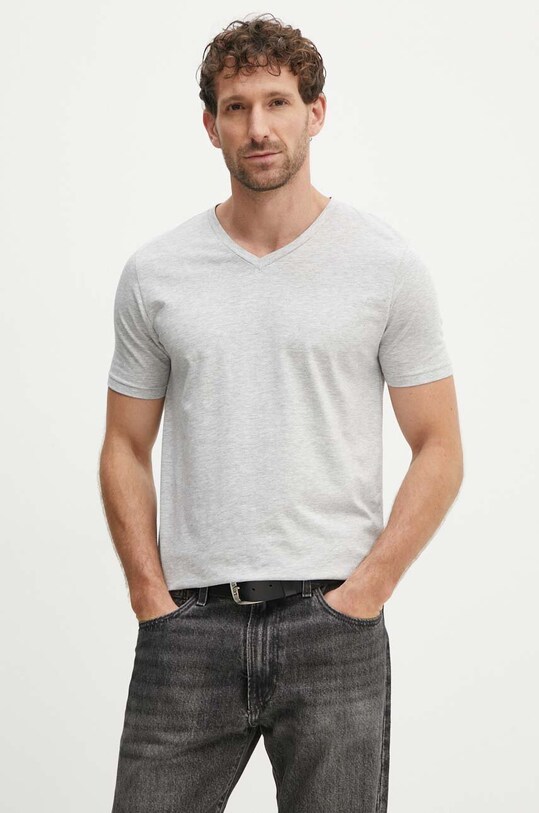 Lindbergh t-shirt z elastanem szary 30.48001E.GREYMEL