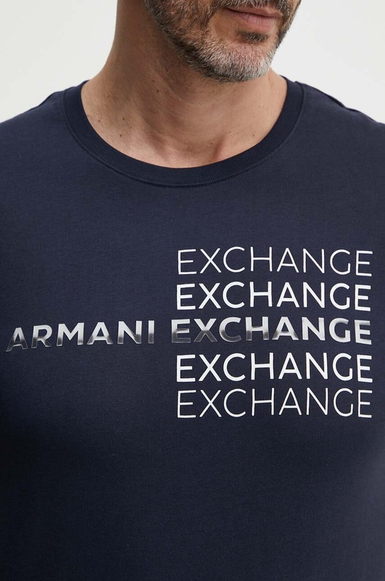 Armani Exchange tricou din bumbac 3DZTAC.ZJ9TZ bleumarin