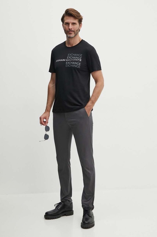 Bavlněné tričko Armani Exchange 3DZTAC.ZJ9TZ černá SS24