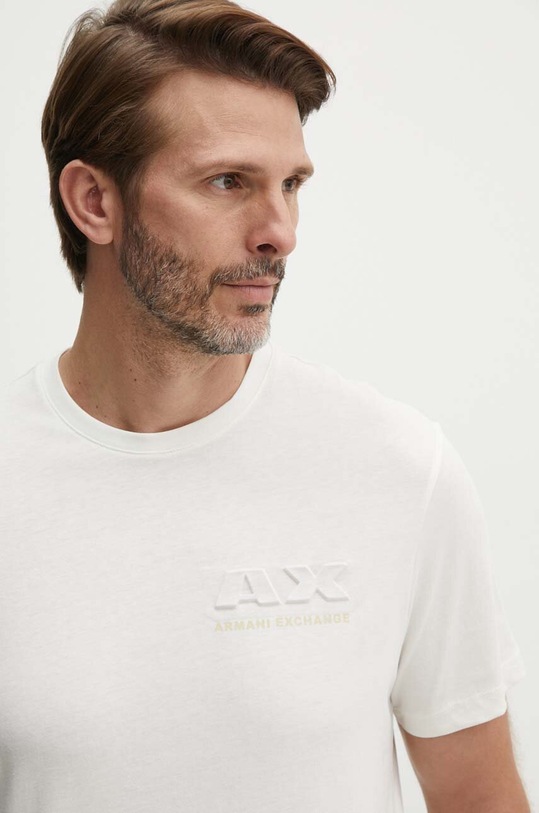 Bavlněné tričko Armani Exchange potisk béžová 3DZTAG.ZJ9TZ