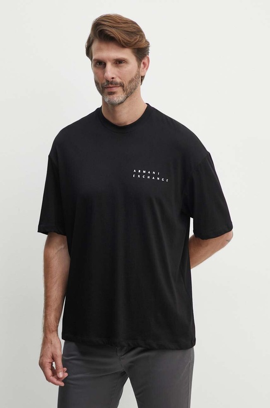 Хлопковая футболка Armani Exchange 3DZTHJ.ZJBYZ чёрный SS24