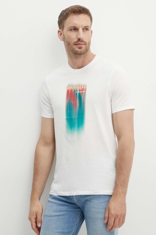 Armani Exchange t-shirt bawełniany biały 3DZTHS.ZJH4Z