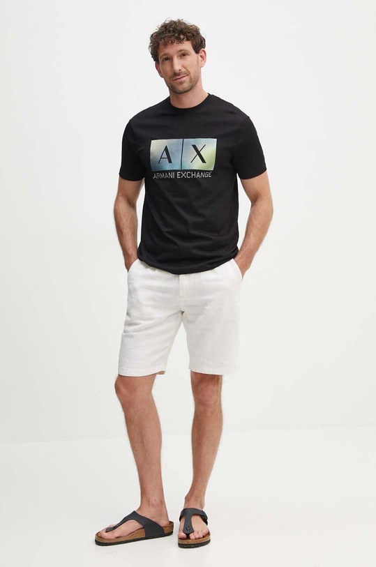 Bavlněné tričko Armani Exchange 3DZTJB.ZJBYZ černá SS24