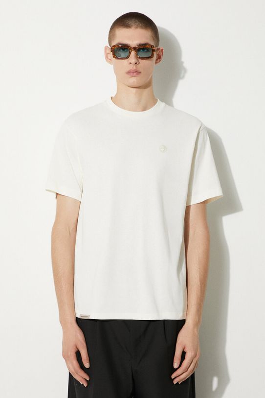 Pamučna majica AAPE Tee regular bež AAPTEM1413XXM