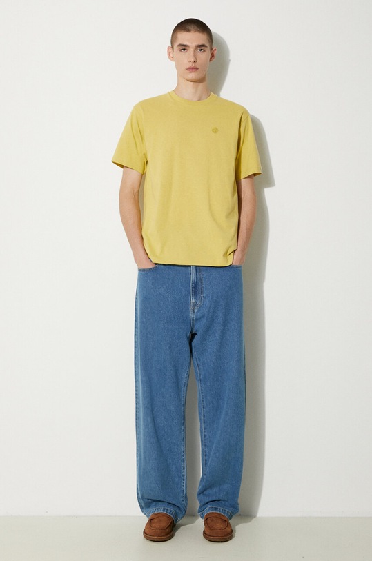 AAPE t-shirt bawełniany Tee AAPTEM1413XXM żółty SS24