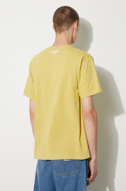 Odzież AAPE t-shirt bawełniany Tee AAPTEM1413XXM żółty