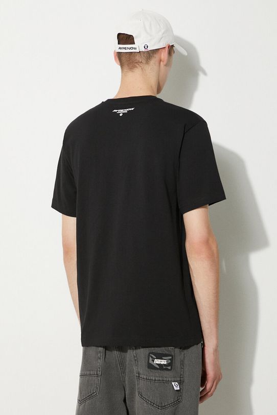 Abbigliamento AAPE t-shirt in cotone Tee AAPTEM1413XXM nero