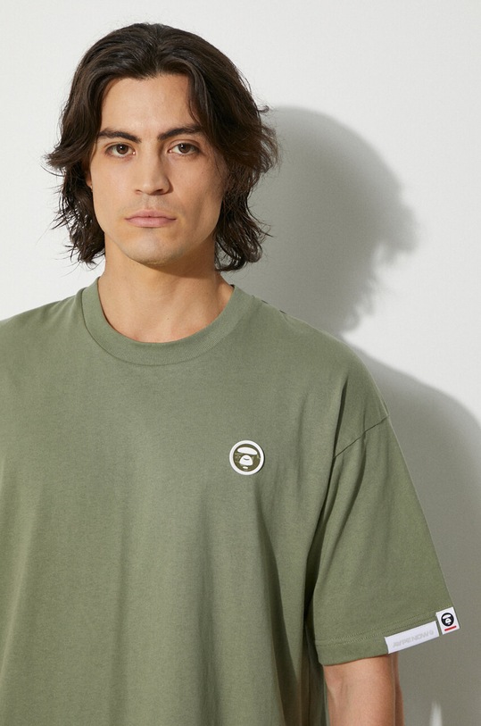 AAPE cotton t-shirt Tee AAPTEM1414XXM green