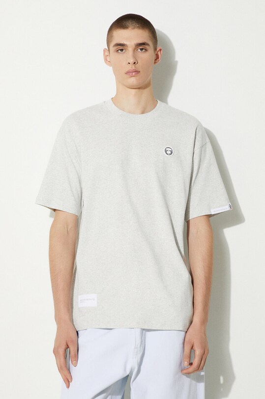 Дрехи Памучна тениска AAPE AAPTEM1414XAM сив