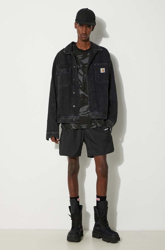 Βαμβακερό μπλουζάκι AAPE Tee AAPTEM1415XXM μαύρο SS24