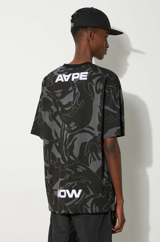 Ρούχα Βαμβακερό μπλουζάκι AAPE Tee AAPTEM1415XXM μαύρο