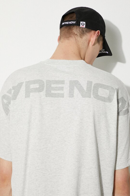 Bavlněné tričko AAPE Heart Tee AAPTEM1417XAM šedá