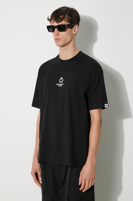 AAPE cotton t-shirt Clover Tee AAPTEM1418XXM black
