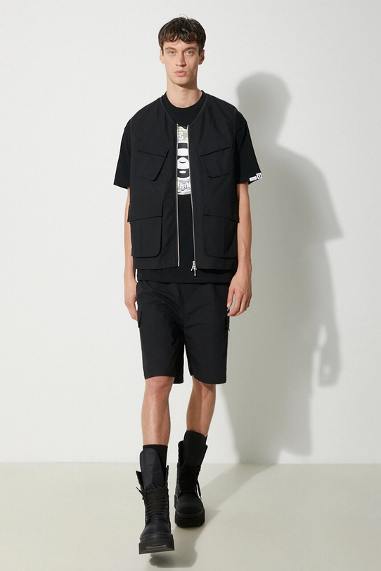 AAPE cotton t-shirt Basic Tee AAPTEM1444XXM black SS24