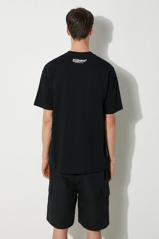 Îmbrăcăminte AAPE tricou din bumbac Basic Tee AAPTEM1444XXM negru
