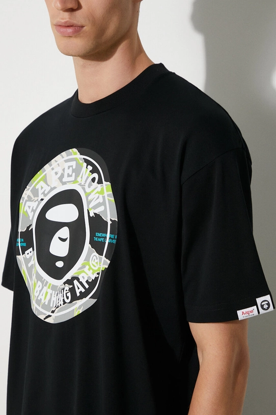 AAPE cotton t-shirt Basic Tee AAPTEM1444XXM black